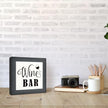 Wine Bar Signs, Box Sign Wood Desk Sign Decors, Wine Bar Decor Set, Decorative Wooden Table Top Decoration, Farmhouse Home Decor for Shelf, Country Style Home Bar Decoration, Coffee Signs B