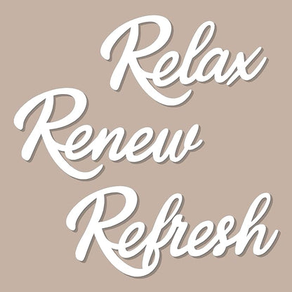 3 Pieces Bathroom Decor Wooden Bathroom Sign,Relax Renew Refresh Sign (White)