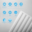 Art3d 6-Pack Slat Design 3D Wall Panels for Interior Wall Decor, 2x4 FT PVC Decorative Drop Ceiling Tiles - White