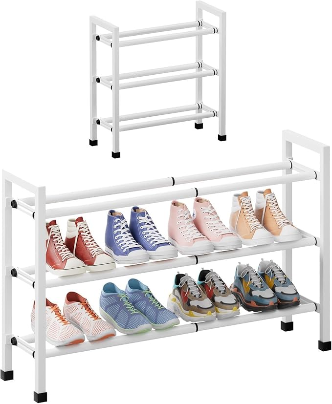 Abiglifty 3-Tier Expandable Shoe Rack,17