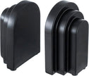 MyGift Black Concrete Bookends Decorative Arch Design, Book Ends for Heavy Books, Book Stopper for Shelves, Minimalist Home and Office Organizer, Modern Art Decor, 1 Pair
