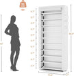 VTRIN Vertical Narrow Shoe Rack Organizer Tall Shoe Rack for Closet Entryway 10 Tier Non-Woven Cover Shoe Shelf Holds 36-41 Pairs Free Standing Shoe Storage Cabinet with Dustproof Cover, White