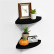 AHDECOR Black Corner Shelves, Modern Floating Corner Shelf for Space-Saving Storage in Bathroom, Bedroom, Kitchen, and More, Set of 2