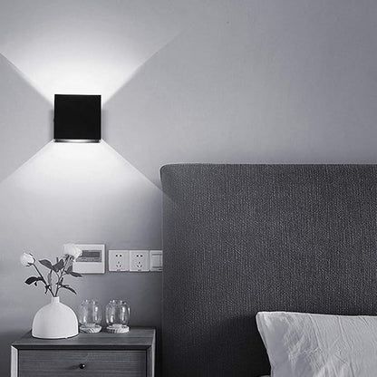 Lightess 2 Pack LED Wall Sconce Mini 10W Hardwired, Modern Wall Lamp Black Up Down Wall Mount Lights Mini Metal for Living Room Hallway Bedroom Decor, Cool White, O1186TP