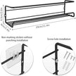 4 Pack Spice Rack Organiser Hanging Spice Shelves Carbon Steel Wall Mount Spice Rack Kitchen Storage Racks Storage Spices and Condiments Spice Jars for Kitchen Cabinet Cupboard Pantry Door