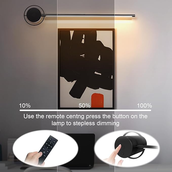 Picture Light, Wireless Wall Light, 23.6