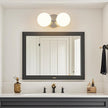 Globe Bathroom Vanity Light Fixtures: Nickel Wall Scones With 2 Milk Glass Shade - Modern Makeup Lighting Fixture over Mirror - Brass Ball Powder Room Vanities Lights for Hallway Bedroom Bulb Excluded