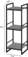 BYFU 3 Tier Bathroom Storage Open Shelf, Freestanding Metal Corner Storage Rack Shelving Unit for Bathroom Kitchen Living Room Hallway, Grey