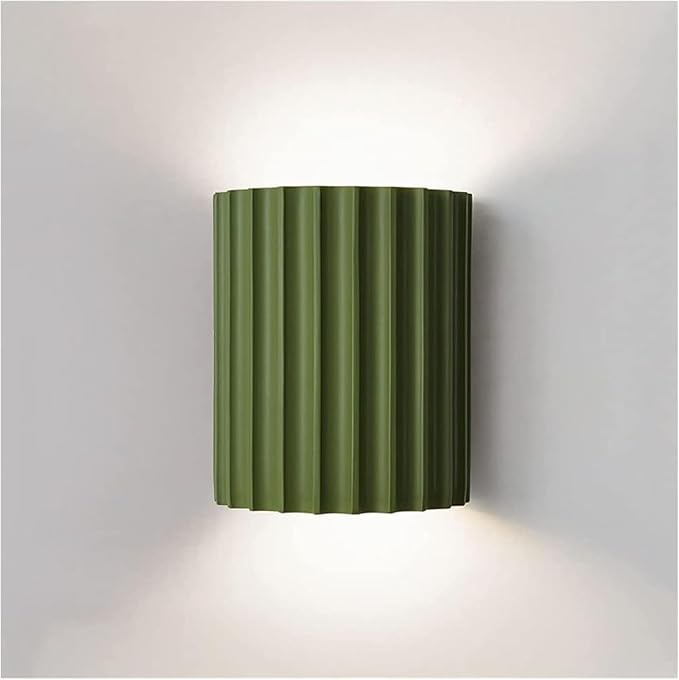 Nordic Minimalism Vintage Lamp Light Geometric Wall Lamp LED Wall Sconce Up Down Wall Lamp Resin Wall Spot Accent Lighting Indoor Lamps Night Lights for Living Room Bedroom Hallway(Green)