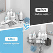 Corner Shower Caddy Bathroom Organizer: AKTECKE 2 Pack Adhesive Shelf Decor- No Drilling Stainless Steel Storage Rack with Hooks and Toothpaste Holder - Accessories Stuff