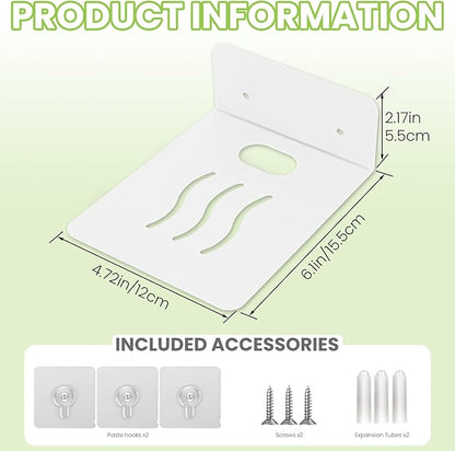 Steel Floating Shelves for Wall,Small Wall Shelf，Suitable for Bedroom, Living Room, Bathroom, Kitchen, Office (White, 2Pack 4.72x6.1 in)