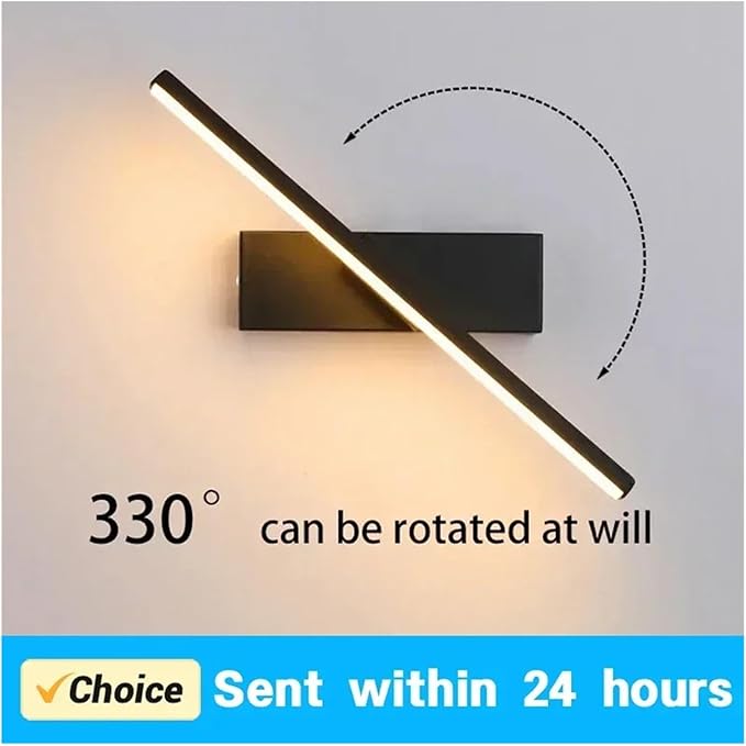 Modern LED Wall Lamp Stripes Wall Sconce for Bedroom Bedside Living Room Study Stairs Home Decor Indoor Lighting Fixture Luster(Warm White 3000K,White-40cm)