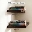 INHABIT UNION 17.5in Floating Shelves for Wall, Wall Mounted Shelves for Decor Storage Set of 2, Floating Shelf for Bedroom, Bathroom, Living Room and Kitchen（Black）
