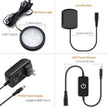 YGS-Tech LED Under Cabinet Lighting Kit, 1020 Lumens LED Puck Light, 5000K Daylight White, CRI90+, Touch Dimming, Black Trim All Accessories Included, for Kitchen, Closet Lights, Safe Light, 3-Pack