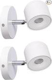 2 Packs Aisilan Modern Adjustable Wall Sconce LED Fixture Warm White Ceiling Spot Wall Light for Hallway Gallery Display Kitchen Bedroom 7W 3000K