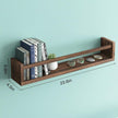 Fixwal Nursery Book Shelves, 23.6 Inch Floating Bookshelves for Wall Set of 4, Baby Nursery & Playroom Decor, Solid Wood Wall Mounted Shelves for Books and Toys Storage (Brown)