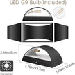 Aipsun 4 Pack Black Modern LED Wall Sconce Hardwired Indoor Wall Lights Up and Down Wall Mount Light for Living Room Bedroom Hallway Corridor Conservatory Warm White 3000K(with G9 Bulbs)