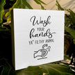Funny Rustic Bathroom Decor Wooden Box Sign 5x5 Inch - 
