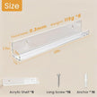 8 Pack Vinyl Record Shelf Wall Mount, 12-Inch Clear Acrylic Album Storage Holder, Floating Display Shelves for Wall Decor, Magazine Shelf, Kids Bookshelf, Suitable for Bedroom, Living Room