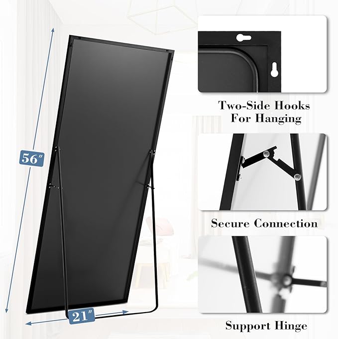 DUMOS Full Length Mirror with Stand 58