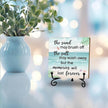Beach Wooden Sign Desk Decor Wood Plaque with Support Stand, Coastal Decor Beach Summer Decorations for Home Office Porch Beachy Room Shelf Desk Accessories, Summer Vacation Gifts for Women Men Friend