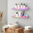 4 Pack Iridescent Acrylic Floating Shelves, 15.7