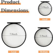 ZEXUIRU 3 Set Glass Decorative Floating Shelves Metal Frame Display Shelf Wall Decor for Home Office Mixed Size