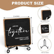 Home Wooden Decor Sign, Farmhouse Plaque with Stand, Warmth Housewarming Gifts for Women Men Family, Table Desk Cubicles Accessories for Living Room Bedroom Home Decorations