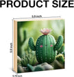 Funny Houseplant Decor Sign - Office Gift for Plant Lover - Double-sided Cactus Decor for Tiered Tray Table Desk Shelf Decoration