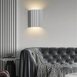 7 Inch Large Contemporary White Wall Sconce Modern Wall Light Up and Down 2 Lights Wall Mounted Lamp Nordic Resin Plaster Sconces Lighting for Living Room Bed Room Stairway Hallway