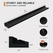 Fun Memories Picture Ledge Shelf, 32 Inch Floating Shelves Set of 2, Large Nursery Book Shelves for Toys Storage, Kids Bookshelf Wall Mounted for Wall Decor Books Photo Frames, Black