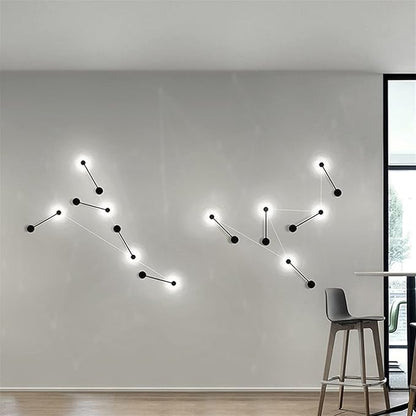 LED Wall Sconce Mid-Century Wall Lamp Lighting Fixture Black Finish丨Acrylic Indoor Modern Wash Wall Spot Light丨Wall Mount Lamps for Living Room Bedroom Hallway Home Room Decor (1 Light25CM3000K)