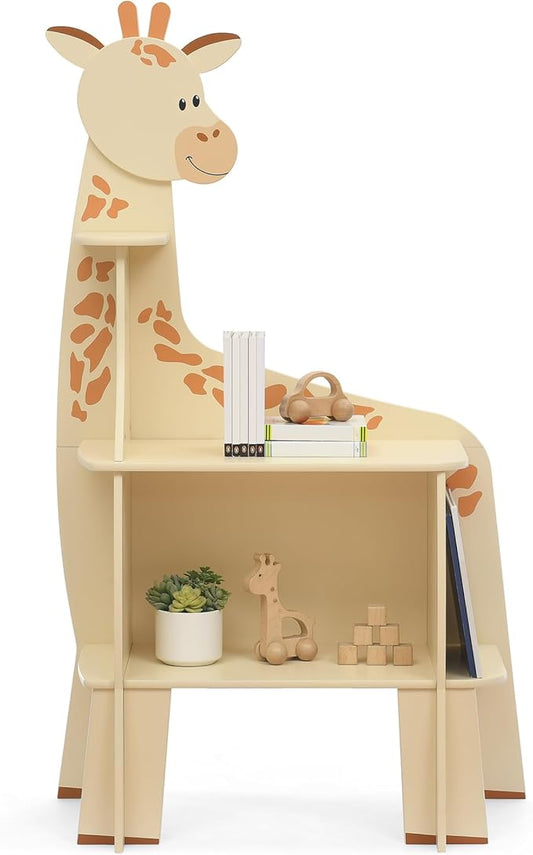 Delta Children Giraffe Bookcase - Greenguard Gold Certified, Yellow
