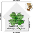 St. Patrick's Day Decor, Clover Decorations, May Your Troubles Be Less and Your Blessings Be More House Shaped Wood Block Sign, Home Decor for Desk Table Shelf, St Patricks Day Decorations