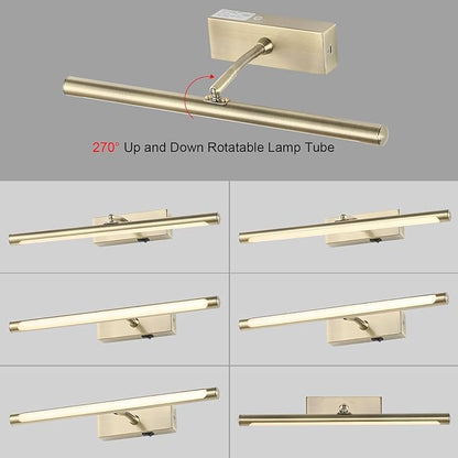 Picture Light for Wall Battery Operated, 20" Rechargeable Art Light with Remote and Timer for Painting, 9000mAh Wireless Wall Light for Display, Artwork, Portrait, Gallery, Bronze
