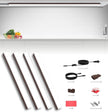 Under Cabinet Lighting Plug in, 16 Inch 4 Pcs, Linkable AC120V 3CCT 3000K/4000K/5000K Ultra Slim, LED Under Cabinet Lights for Counter Light, Kitchen, Shelf, Sink, Workshop, Desk, Bronze