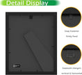FrameWorks 8x10 mat to 5x7 Classic Wooden Picture Frames Tempered Glass/Black / 6-Pack