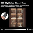 JUSJUBR Black LED Shelf Lights, Display Cabinet Lights with Memory Function, 4 Pack x12 Inch Display Lights for Shelves, LED Lights for Display Cases/Pantry/Closet, Natural White 4000K