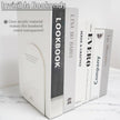Merrynine Book Ends, 2 Pcs Acrylic Bookends for Shelves, Clear Book Holder, Plastic Bookends for Heavy Books, Book Stopper Organizer for Shelves, Desk, Office, School, 3.93