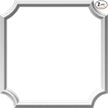 Ekena Millwork PNL24X24AS-02-CASE-2 Ashford Molded Scalloped Wainscot Wall Panel, 24