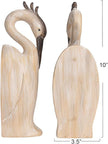 Creative Co-Op Resin Heron Bookends, Cream, Set of 2