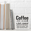 Coffee Bar Accessories Wood Box Sign Desk Decor, Farmhouse Coffee Bar Decor Funny Coffees Definition Wooden Box Desk Decorative Signs for Home Farmhouse Table Shelf Cubicle