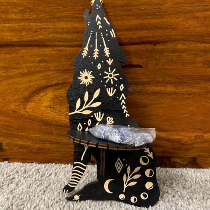 Lovely Wall Stand Wooden Crystal Stand Wall Hanging Display Stand,Aspen Crystal Shelf Display,Decorative Wooden Wall Shelving,Stone Storage Rack(Butterfly)