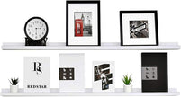 WELLAND Picture Ledge, Photo Ledge, Floating Ledge Wall Shelves, 48-inch, Set of 2, White