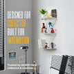 Fire Escape Wall Shelf – New York Decorative Floating Shelf – Wall Art Ladder Shelf – White Metal Trinket Shelves for Bedroom, Living Room, Home, Storage and Display (3-Tier)