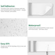 Peel and Stick Wallpaper Borders 390” x 4” Self Adhesive Mirror Frame Border Brushed DIY for Kitchen Bathroom Mirror Removal Border Sticker Wall Decor Cover 10.8 Sq.Ft, Brushed Sliver