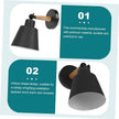Nordic Modern Wall Light with Wood Accent Simple Stylish Hanging Wall Lamp for Bedroom Corridor and Bedside Metal Frame Elegant Minimalist Black Finish Bulb Not Included