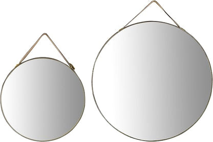 Creative Co-Op Various Velvet Edged Wall Mirrors, Multicolor, Set of 6