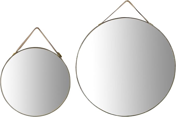 Creative Co-Op Various Velvet Edged Wall Mirrors, Multicolor, Set of 6