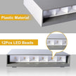 FUDESY LED Wall Sconce, Indoor Outdoor Up and Down Wall Lighting Fixtures, Modern Matte Gray Plastic Wall Mount Light, for Living Room Bedroom Hallway Corridor, 12W Warm White Light 3000K (2-Pack)